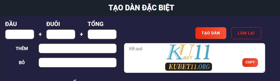 Tạo dàn đề từ đầu đuôi và tổng